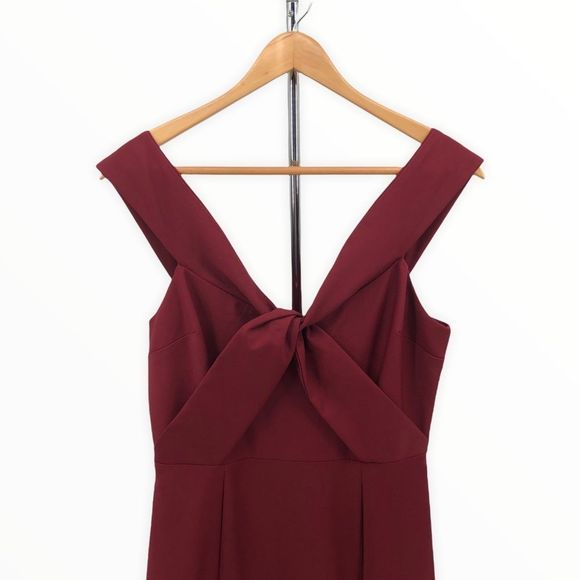 NBD x Revolve Maroon Off Shoulder Corah Gown - Picture 4 of 15